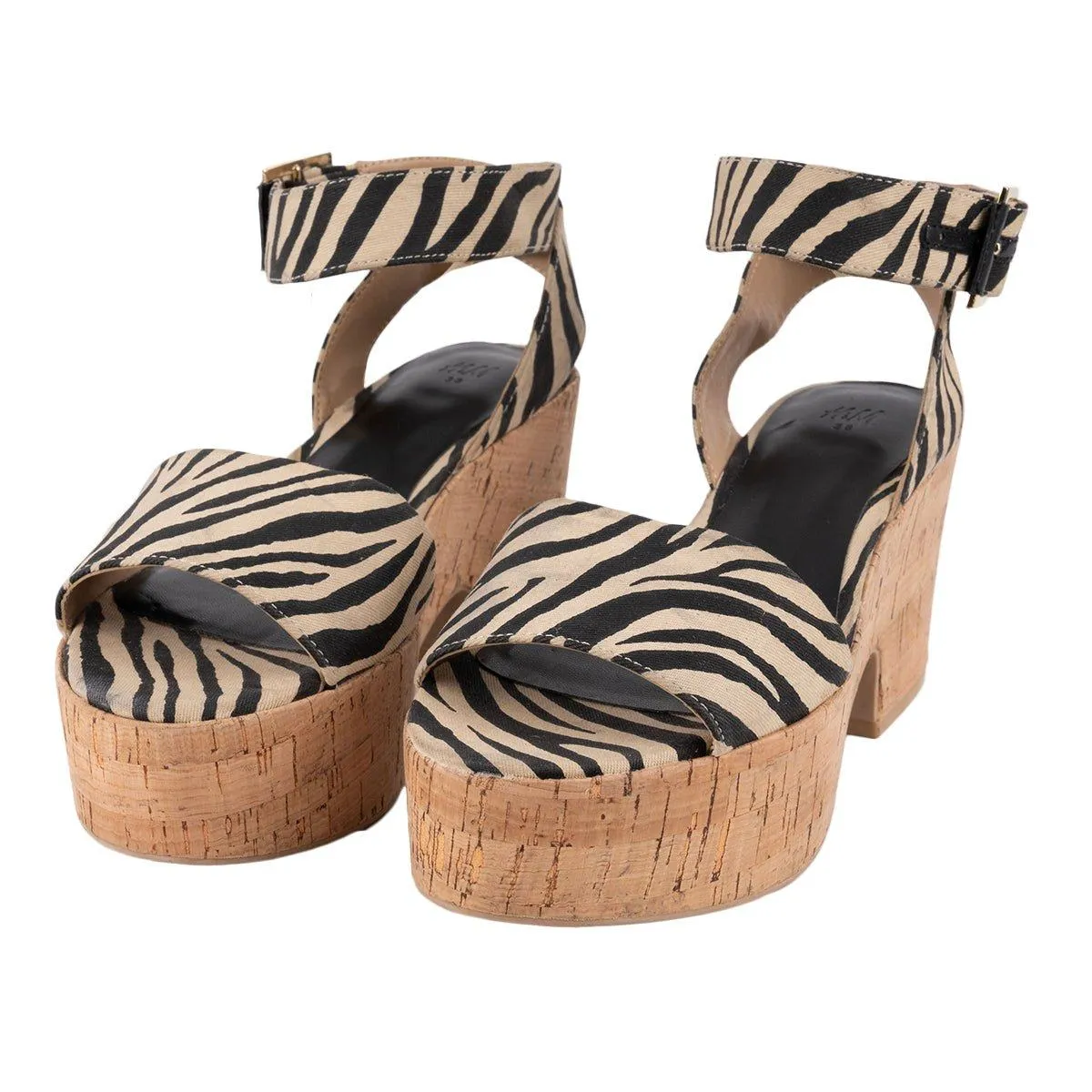 H&M Platform Shoes Fabric Multicolour Colour For Women