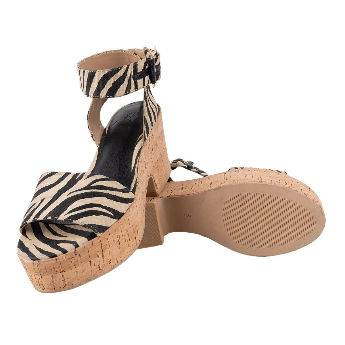 H&M Platform Shoes Fabric Multicolour Colour For Women