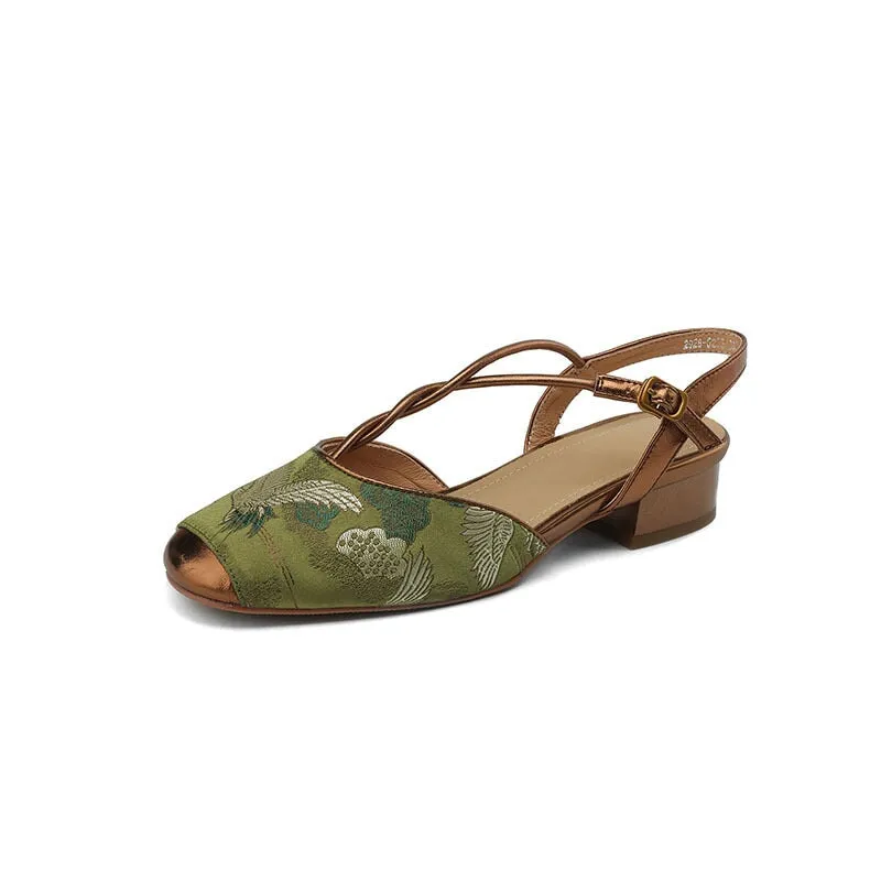 Handmade Leather T-Strap Sandals Round Toe Mary Jane Shoes For Women