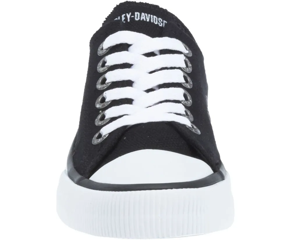 'Harley Davidson' Women's Zia Black Canvas Sneaker - Black