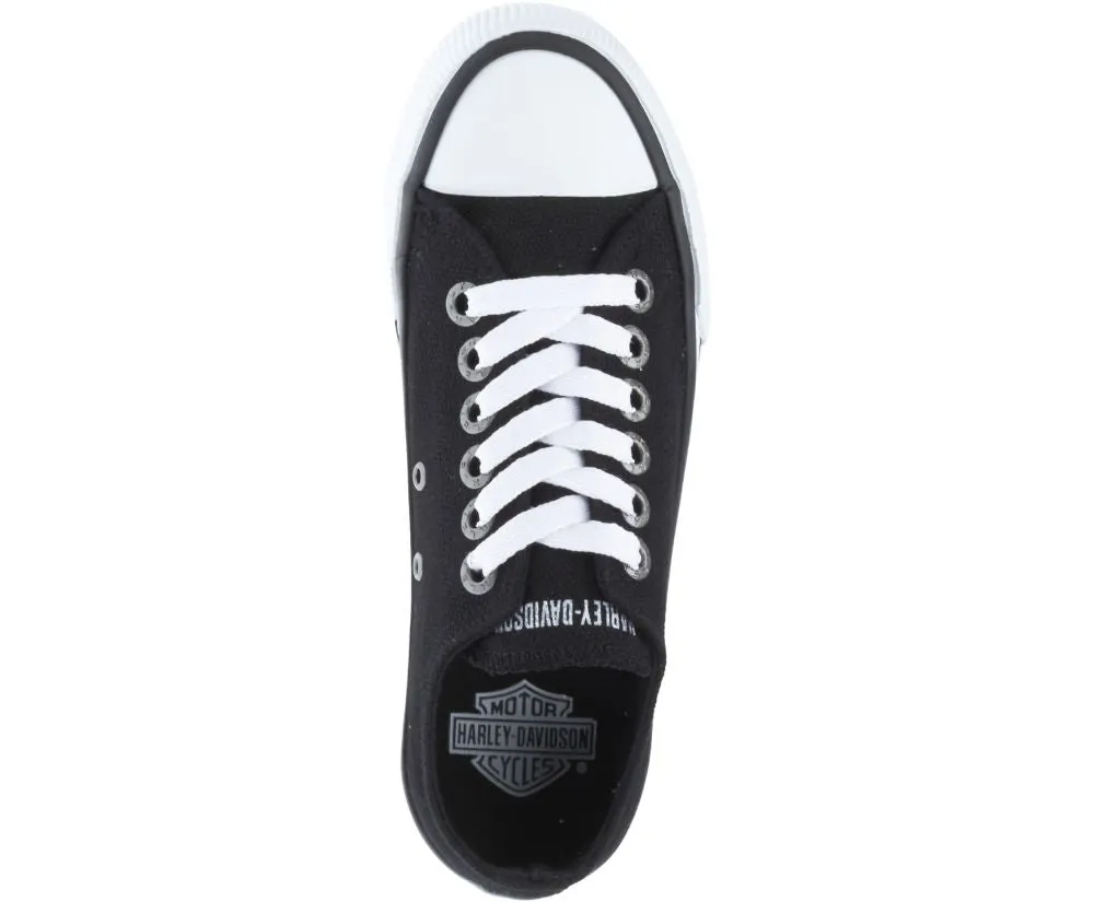 'Harley Davidson' Women's Zia Black Canvas Sneaker - Black