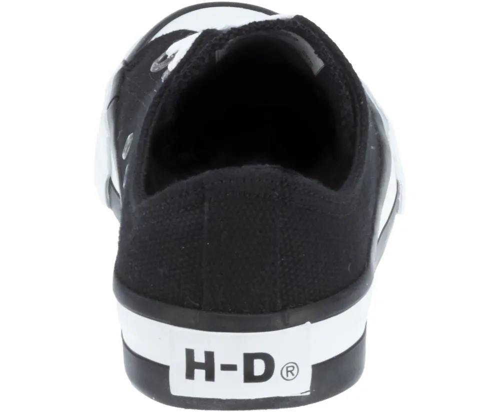 'Harley Davidson' Women's Zia Black Canvas Sneaker - Black