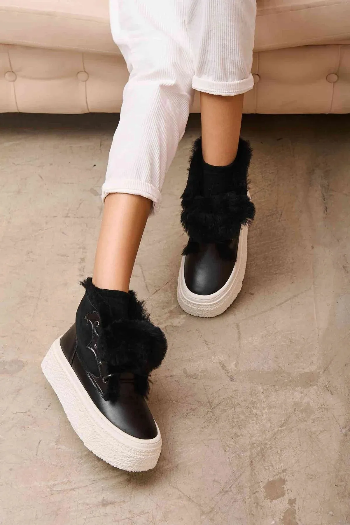 High Sole Women's Sneaker 191351 Black