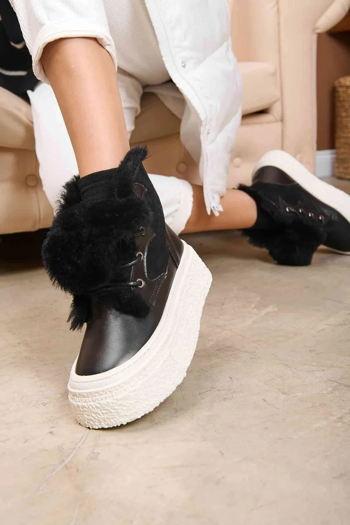 High Sole Women's Sneaker 191351 Black