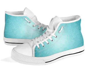 High Top Sneakers - A Touch of Teal | Custom High Top Shoes, Patterned High Top Sneakers, High Top Sneakers for Women, Unisex Shoes