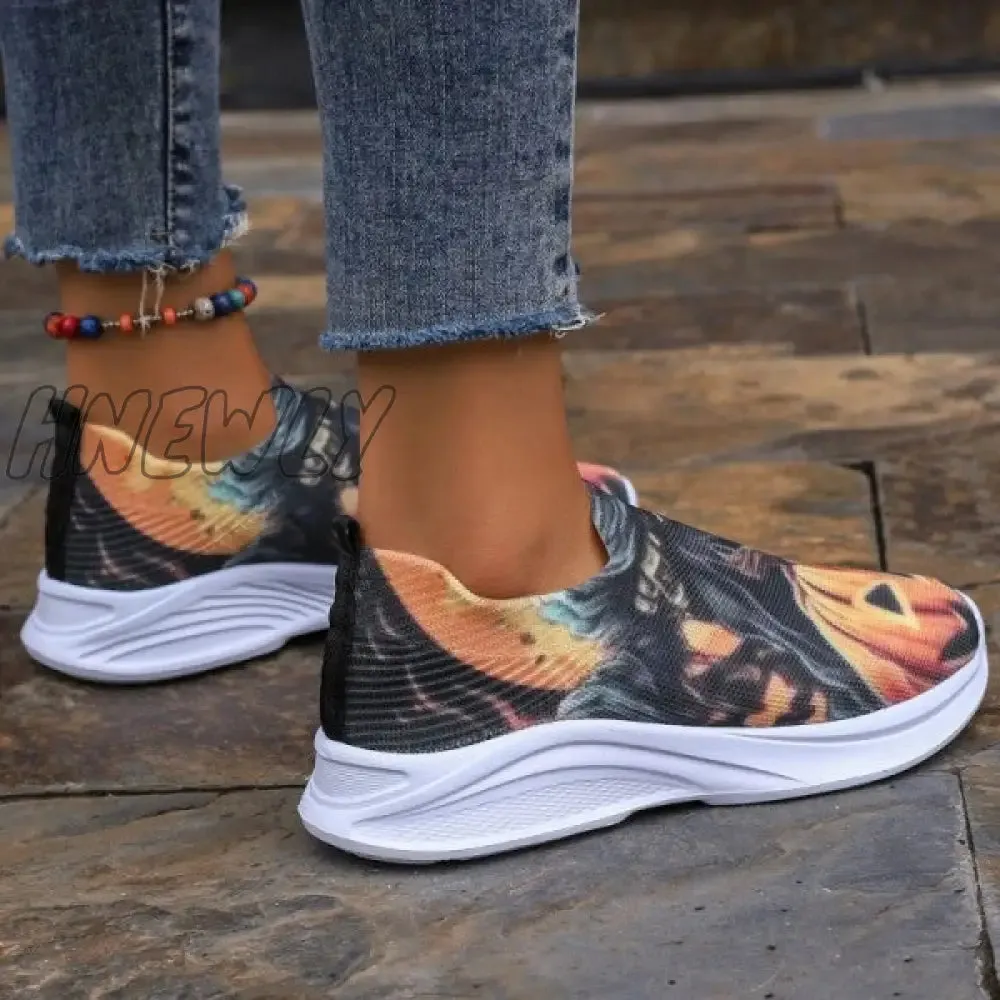 Hnewly - Yellow Casual Sportswear Daily Patchwork Printing Round Comfortable Shoes