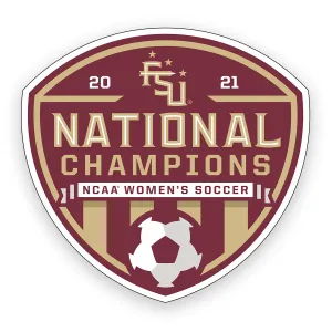 Image One 2021 FSU National Champions NCAA Women's Soccer Shield Design 4" Decal