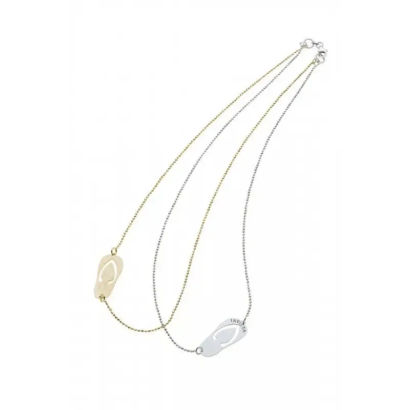 Invicta Women's Jewelry 43cm Silver 925 Yellow Gold Slippers Necklace J0272