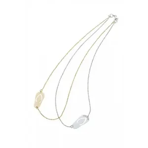 Invicta Women's Jewelry 43cm Silver 925 Yellow Gold Slippers Necklace J0272