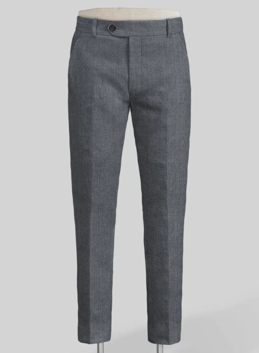 Italian Khyber Gray Blue Linen Suit