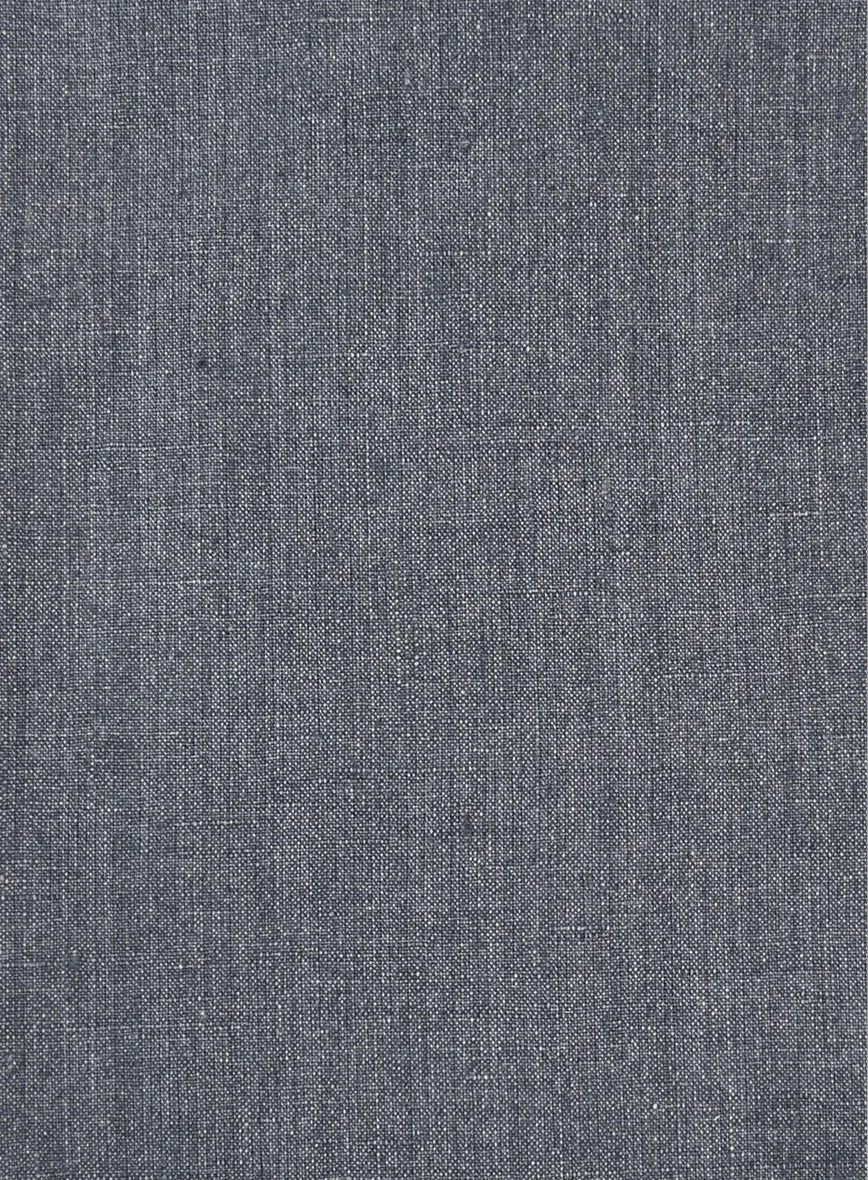Italian Khyber Gray Blue Linen Suit