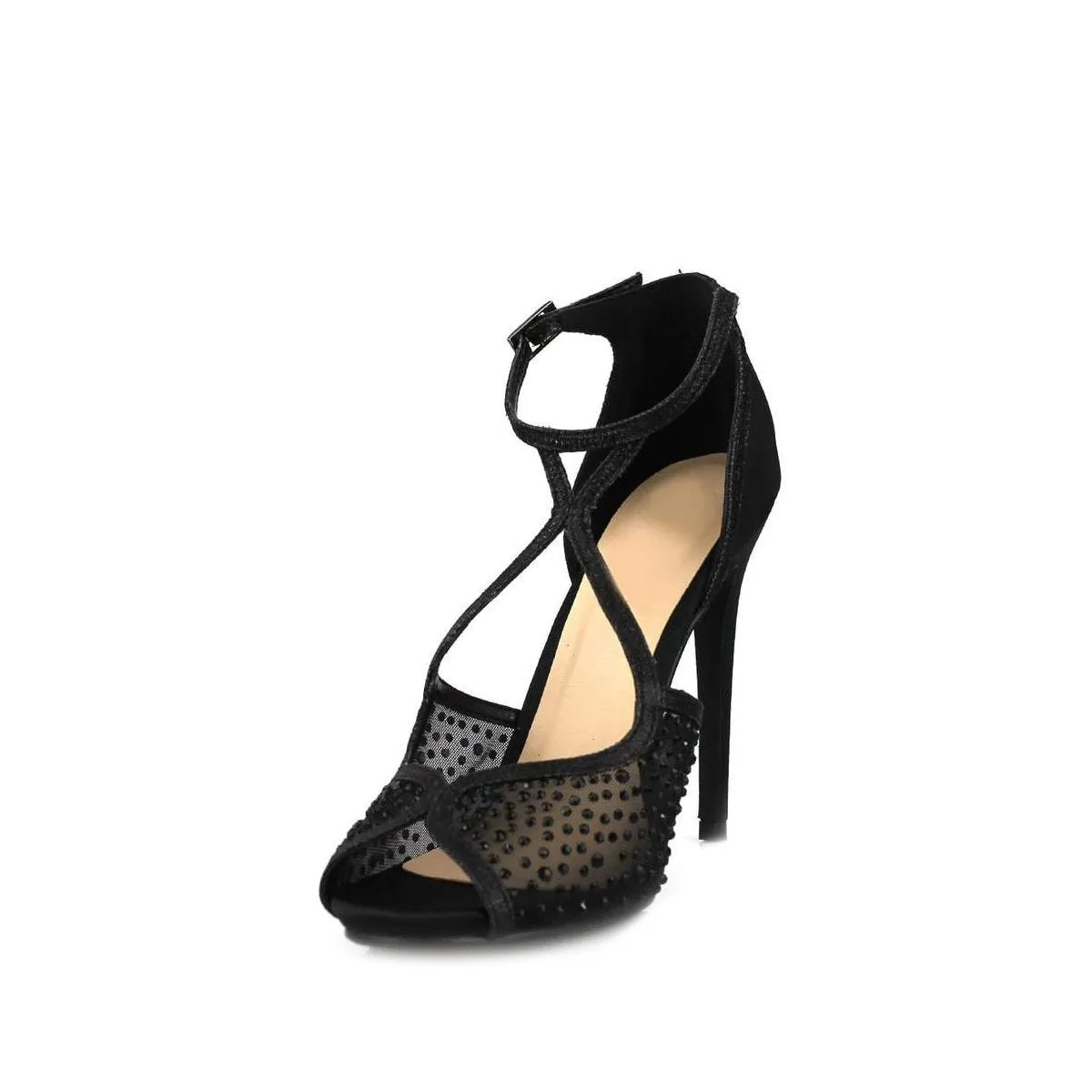 JESSICA High Heel Open Toe T-Bar Sandal