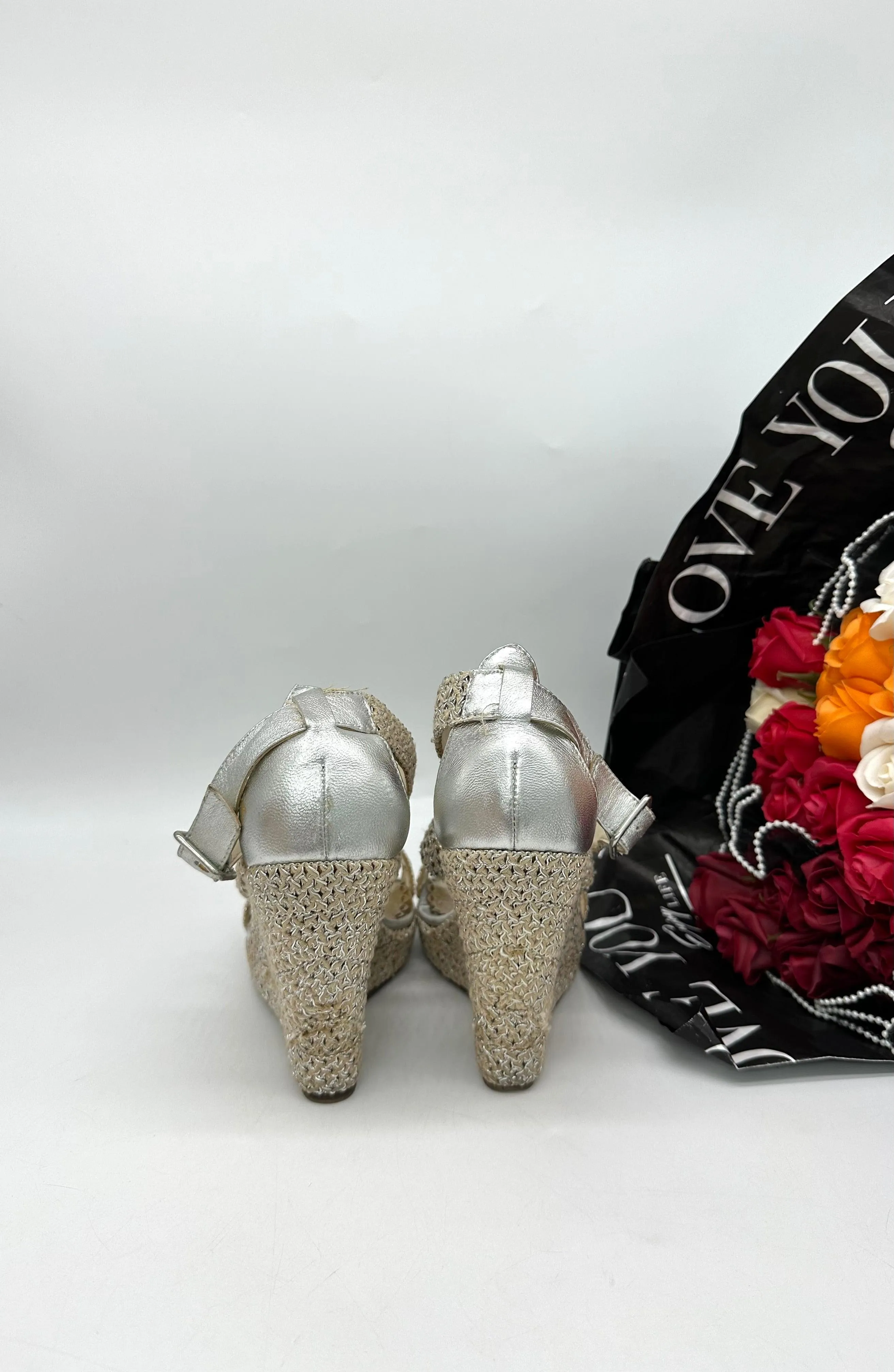 JUICY COUTURE Wedge Platform Espadrilles Women's Shoes Size 8