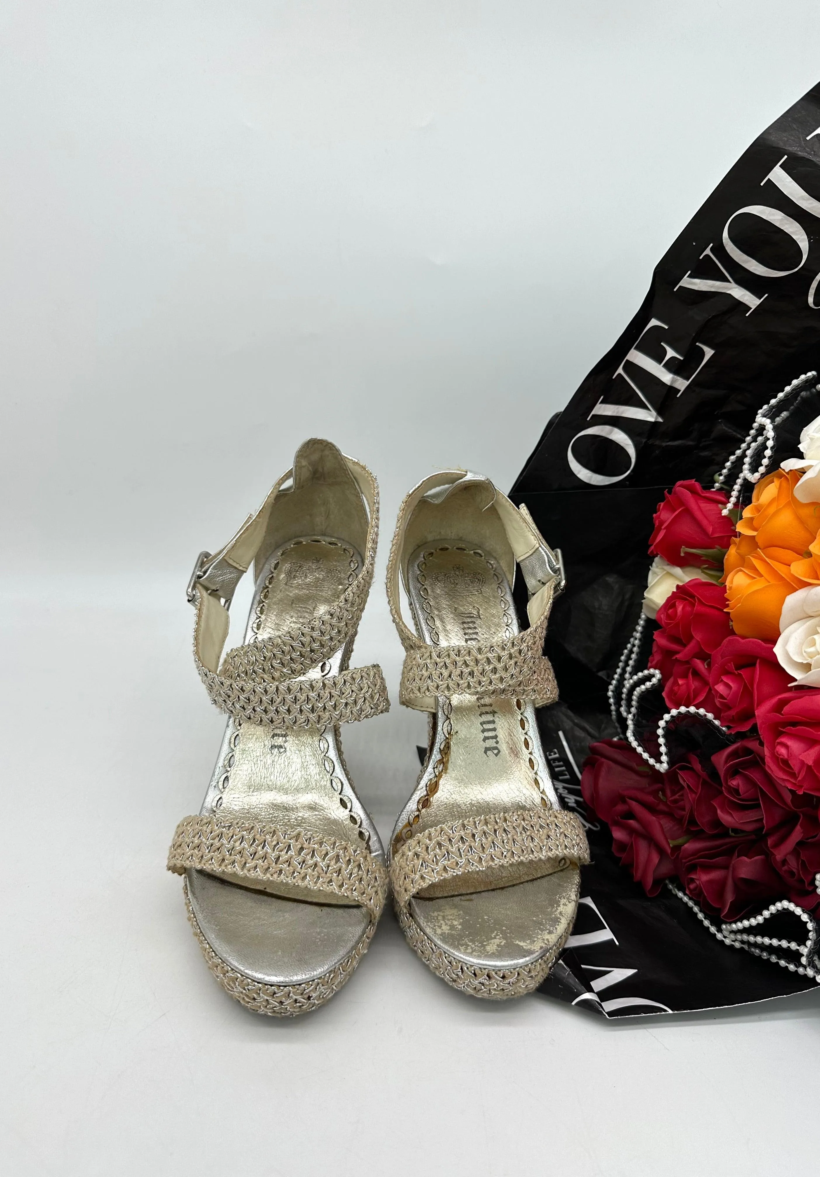 JUICY COUTURE Wedge Platform Espadrilles Women's Shoes Size 8
