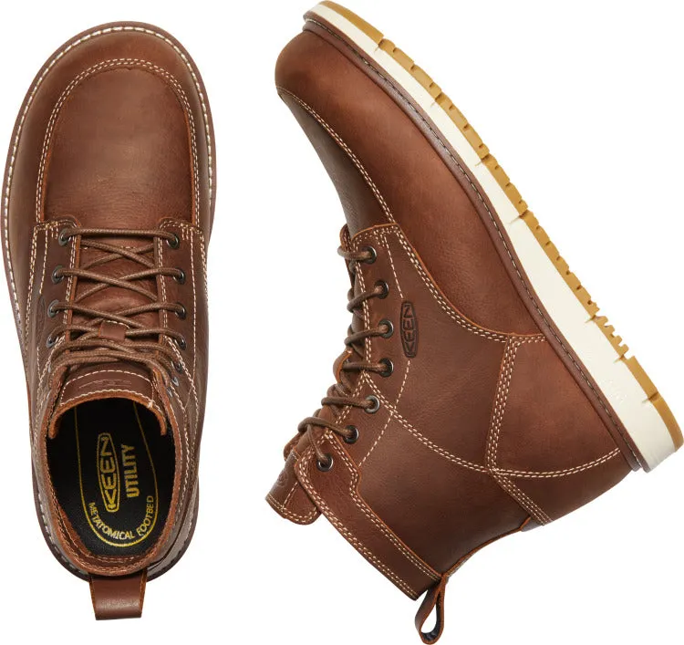 'Keen Utility' Men's 6" San Jose EH Wedge Aluminum Toe - Gingerbread / Gum