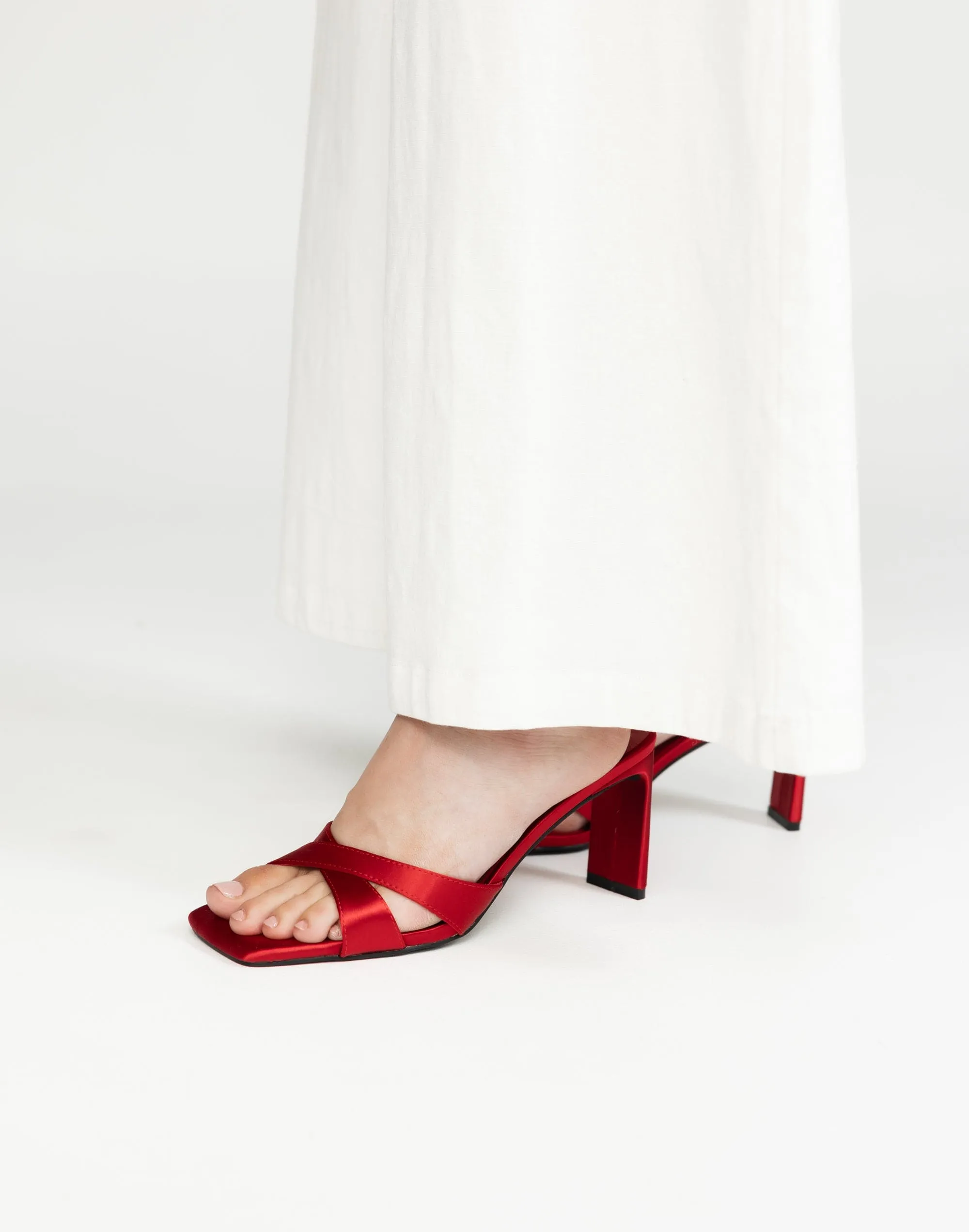Kelsie Heels (Saffron Satin) - By Billini