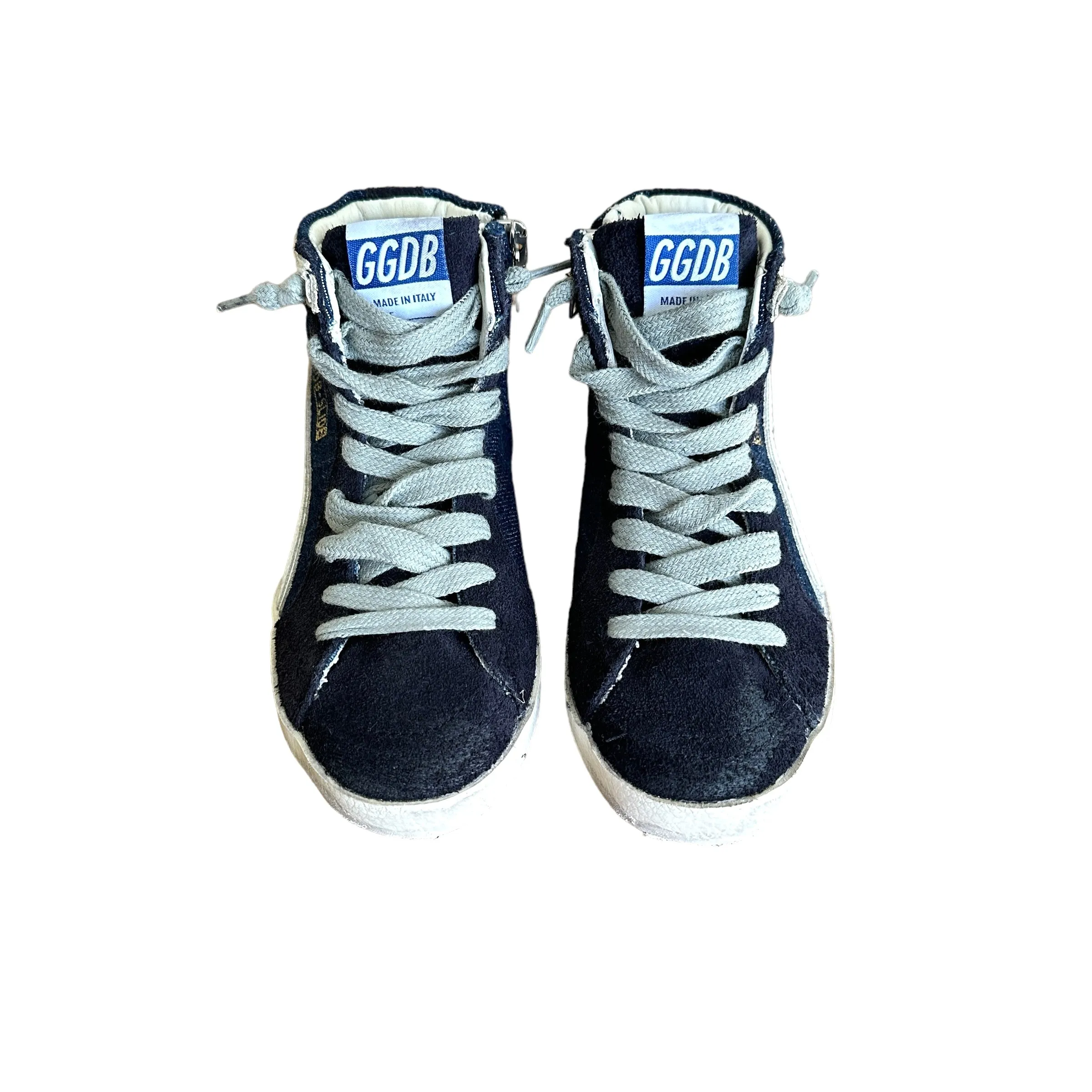 Kids Denim High-Top Sneakers - 25