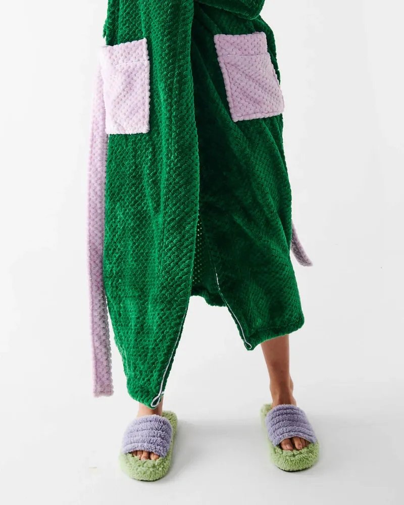 KIP & Co. Mint Gelato Quilted Sherpa Adult Slippers