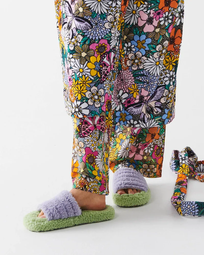 KIP & Co. Mint Gelato Quilted Sherpa Adult Slippers