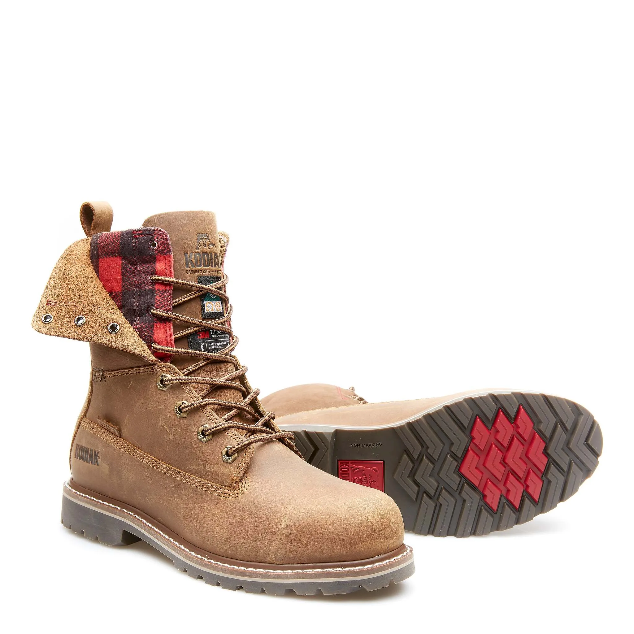Kodiak Women's Bralorne 8" Work Boots, Full Grain Leather, Composite Toe & Plate, Insulated w/ Thinsulate™, Slip-Resistant, CSA Approved | Sizes 5-11