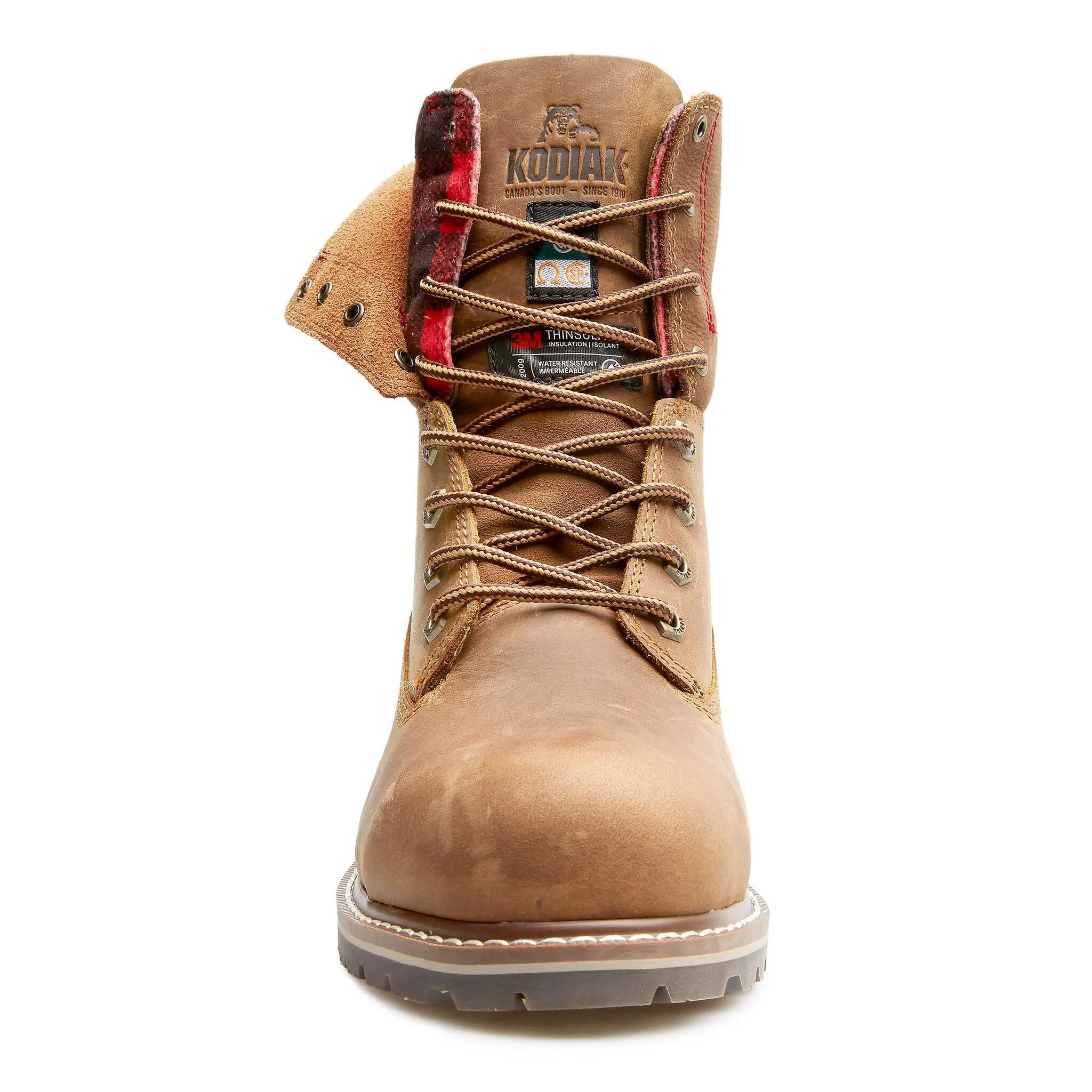 Kodiak Women's Bralorne 8" Work Boots, Full Grain Leather, Composite Toe & Plate, Insulated w/ Thinsulate™, Slip-Resistant, CSA Approved | Sizes 5-11