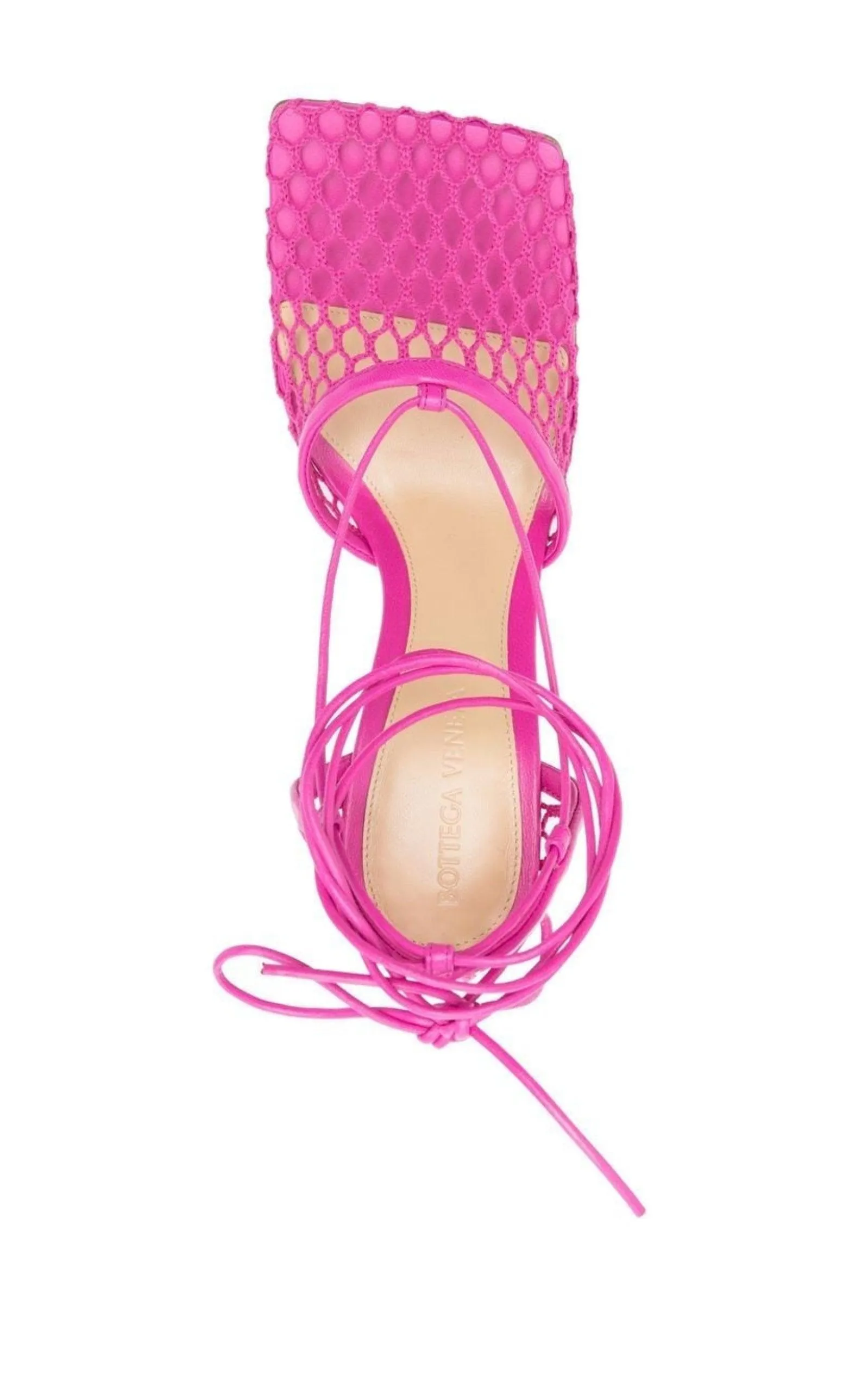 Leather Stretch Lace-up Pumps