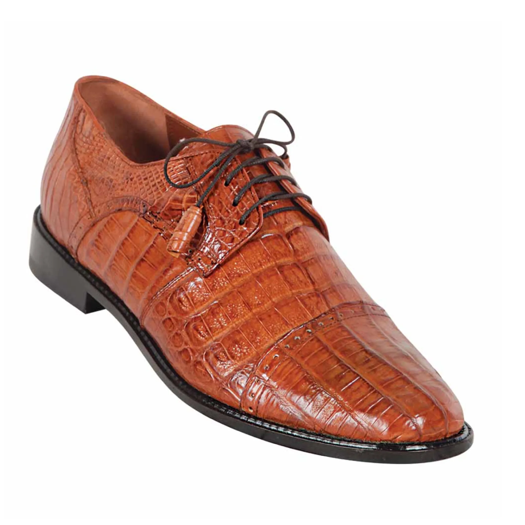 Los Altos Boots Mens # ZV098203 Drees Shoes | Style #09 | Caiman Belly Boots | Color Cognac