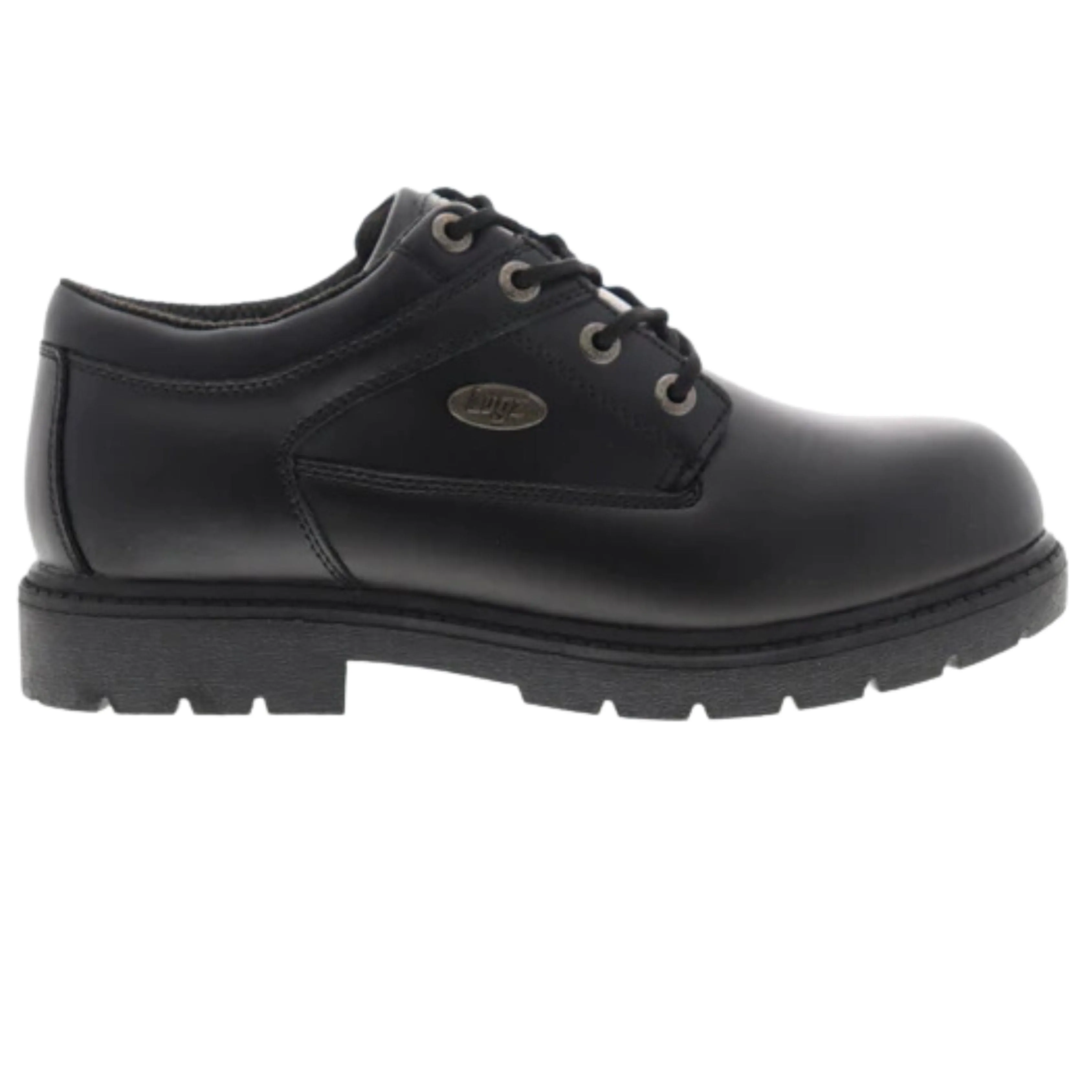 LUGZ - Slip Resistant  Black Leather  Work Shoes