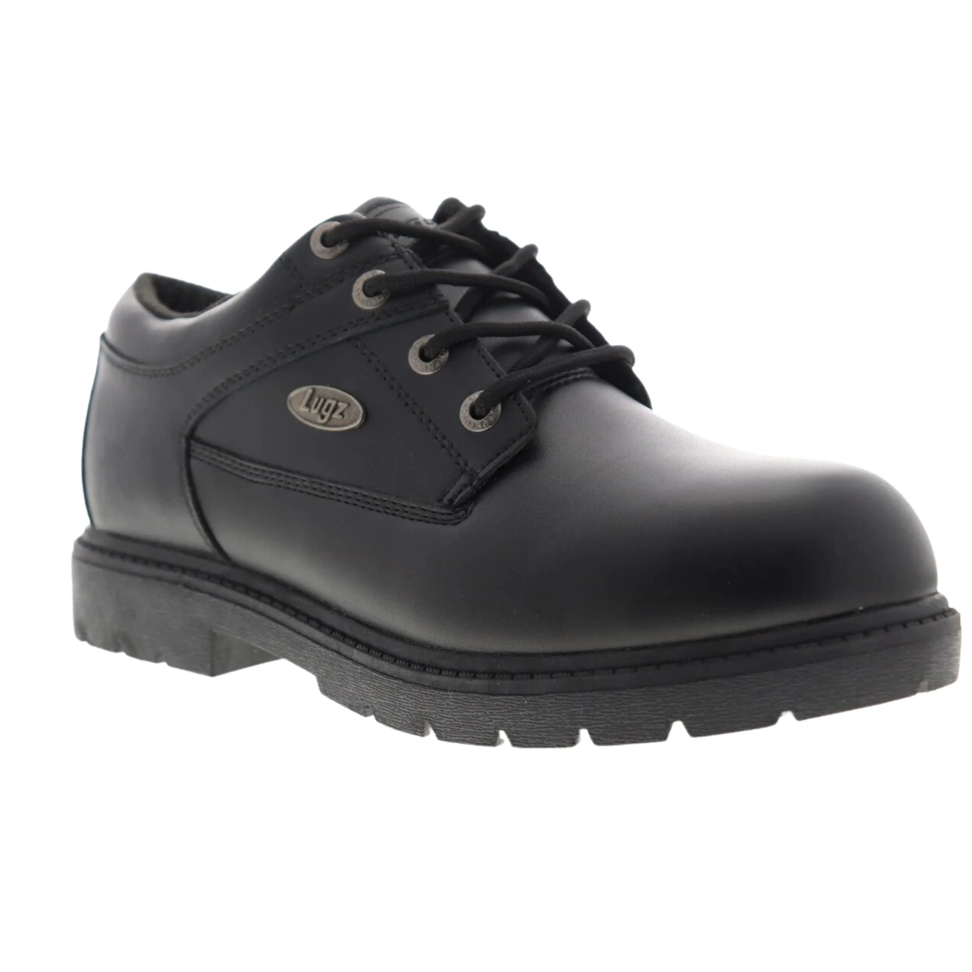 LUGZ - Slip Resistant  Black Leather  Work Shoes