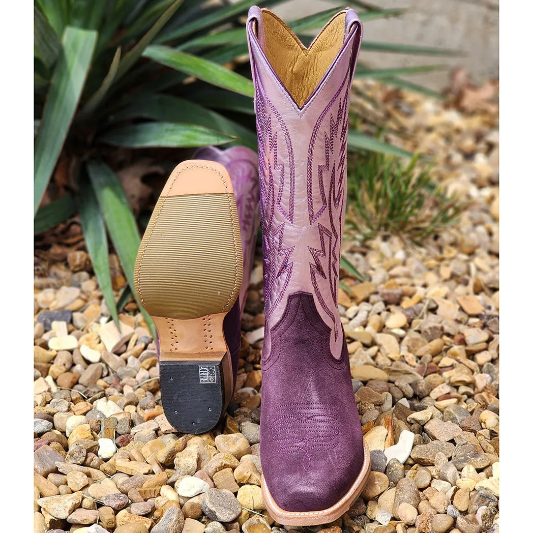 Macie Bean Women's Berry Suede Square Toe Boots