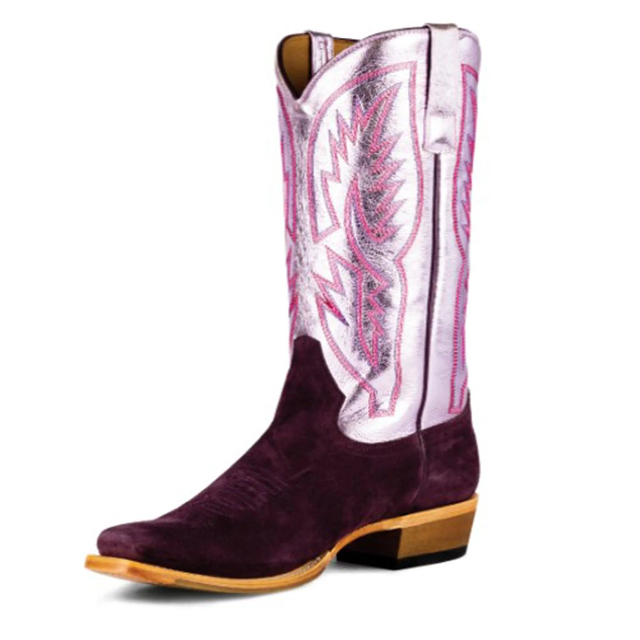 Macie Bean Women's Berry Suede Square Toe Boots