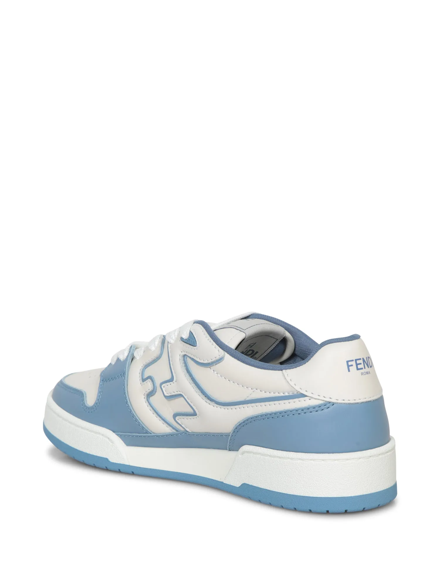Match Leather Sneakers in Sky Blue-White
