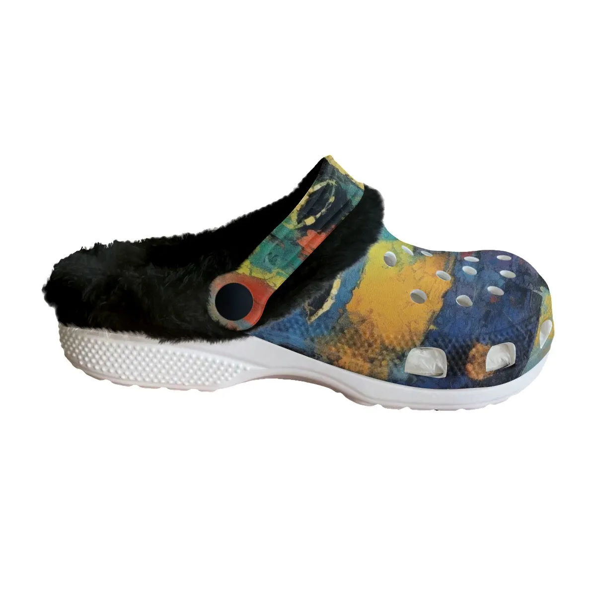 Mc#34 Men's Classic Clogs with Fleece, abstract, print