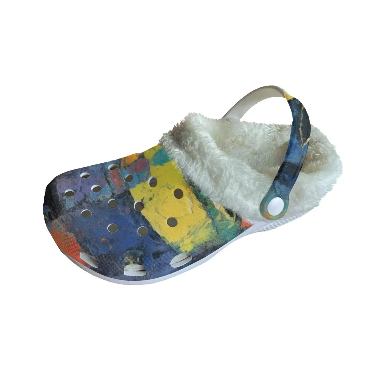 Mc#34 Men's Classic Clogs with Fleece, abstract, print