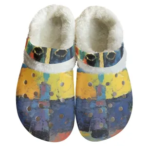 Mc#34 Men's Classic Clogs with Fleece, abstract, print