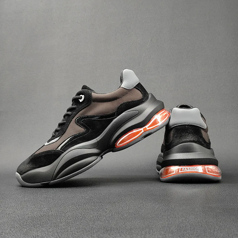 Men Breathable Patchwork Casual Retro Sneakers