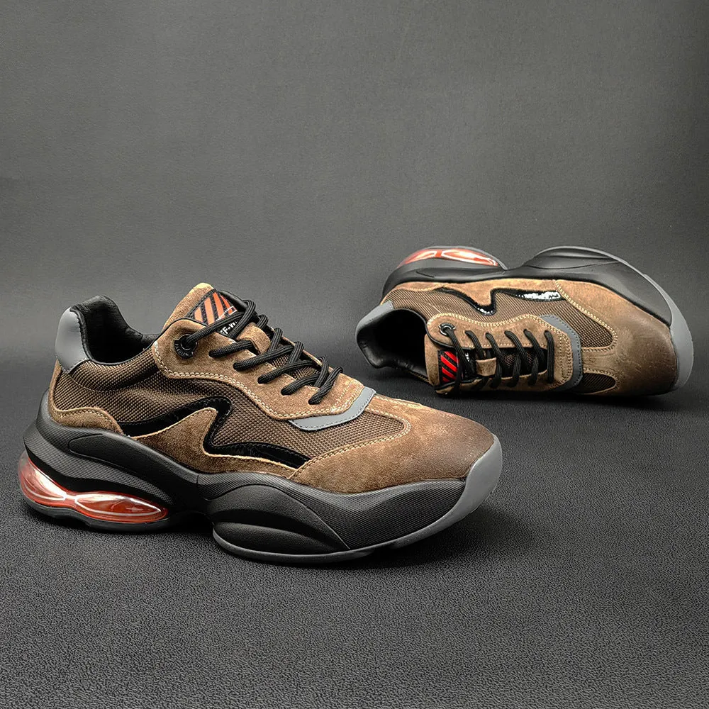 Men Breathable Patchwork Casual Retro Sneakers