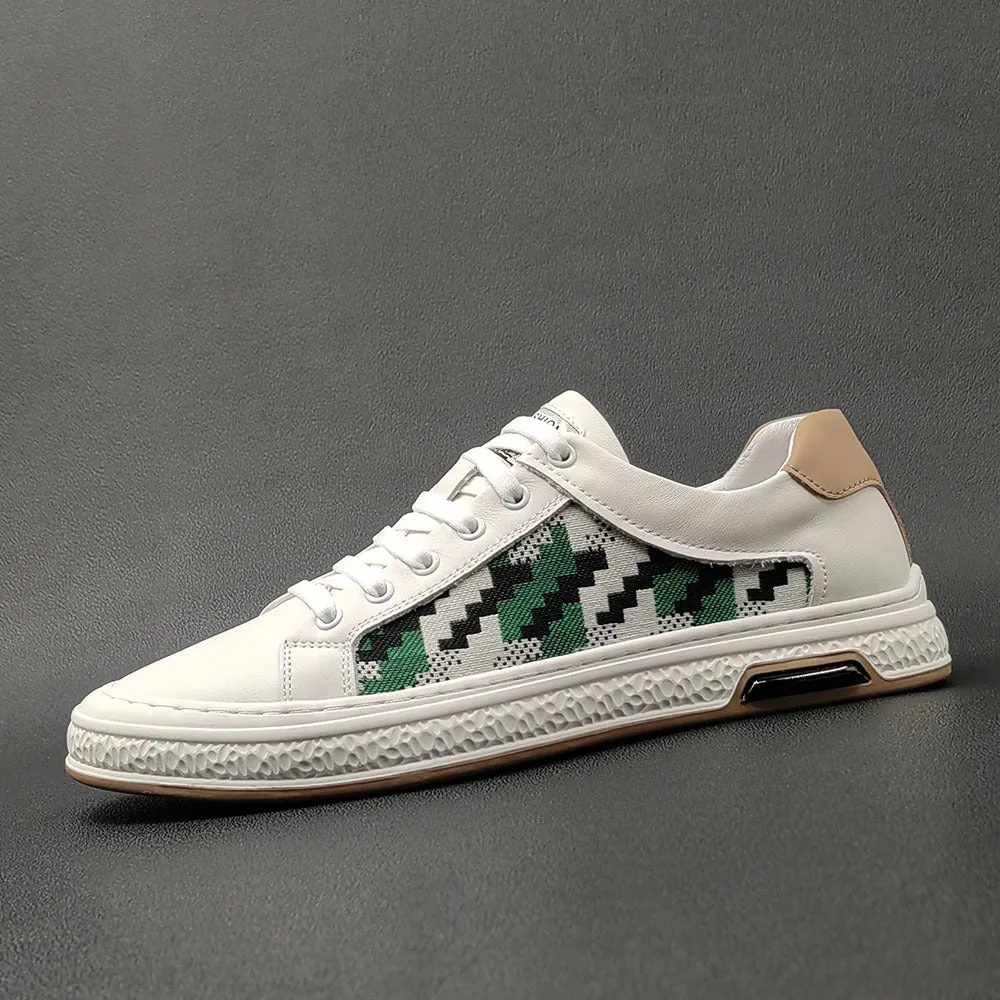 Men Stylish Fashion Patchwork Flat Casual Shoes