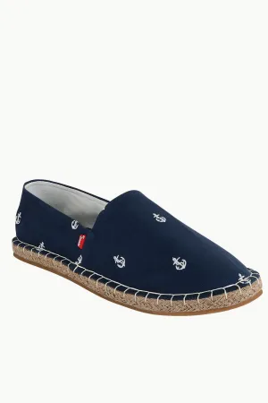 Mens Anchor Embroidered Espadrilles