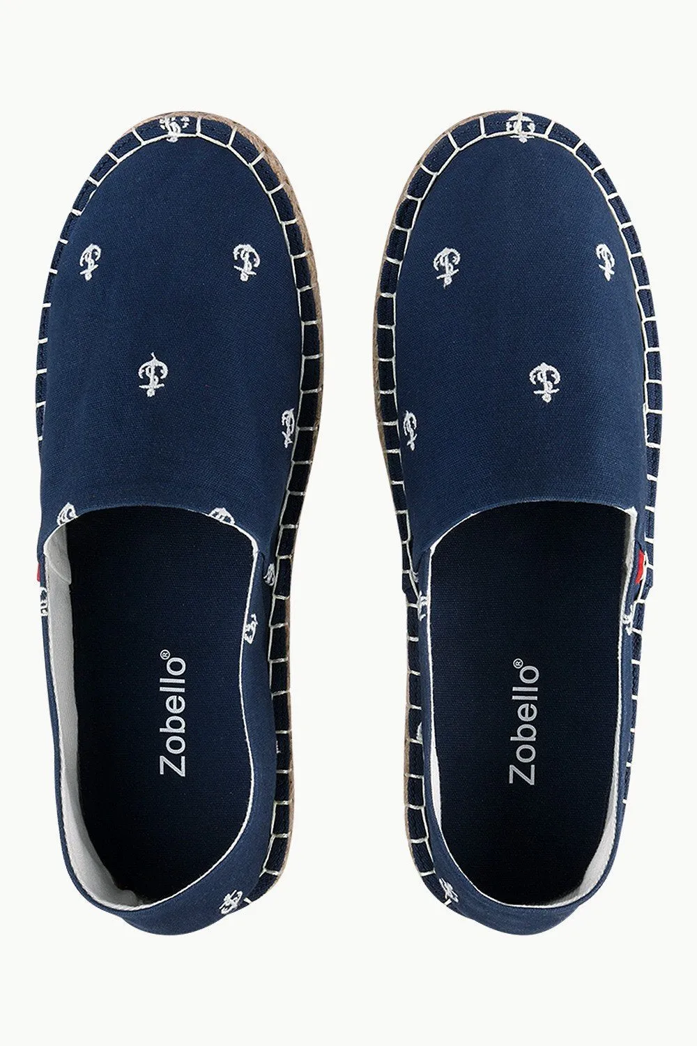 Mens Anchor Embroidered Espadrilles