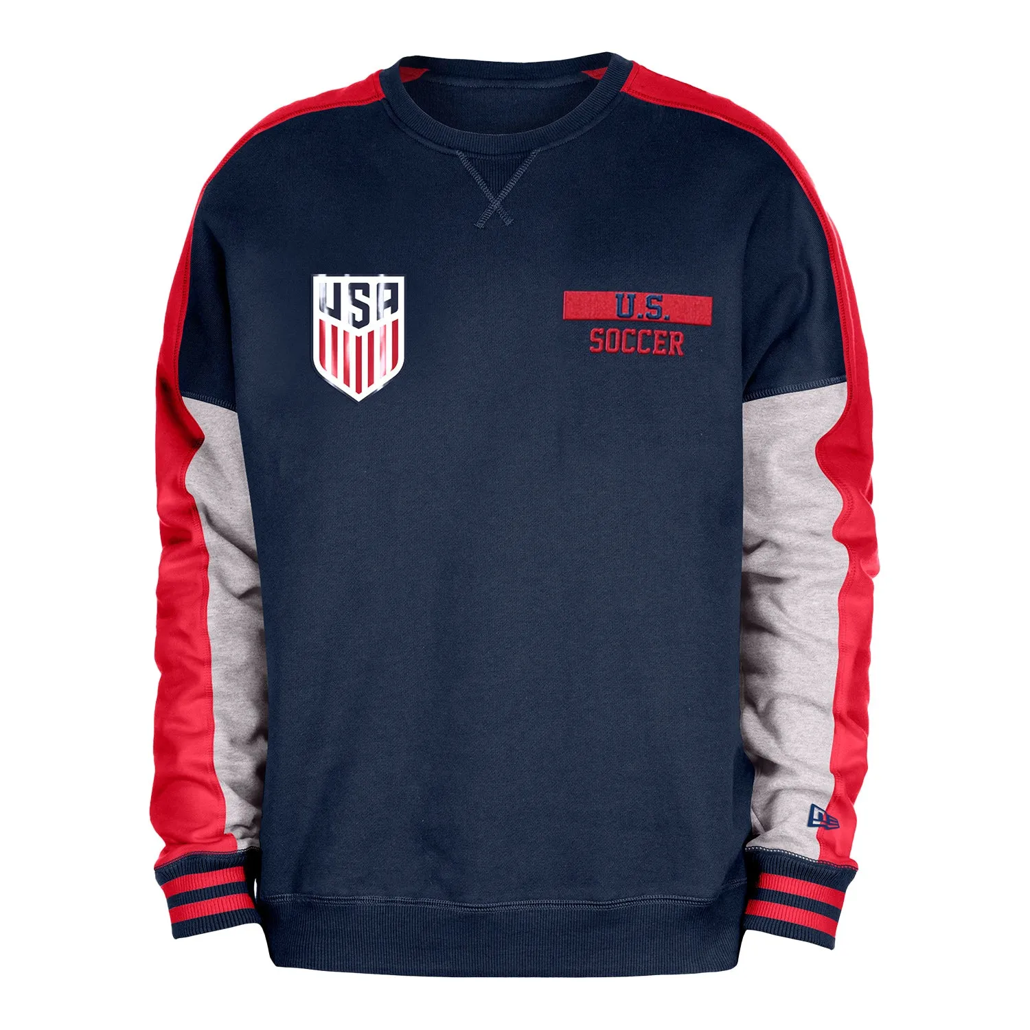 Men's New Era USMNT Navy Split Crewneck