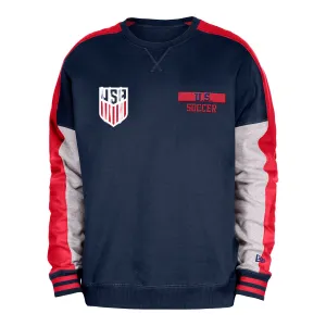 Men's New Era USMNT Navy Split Crewneck