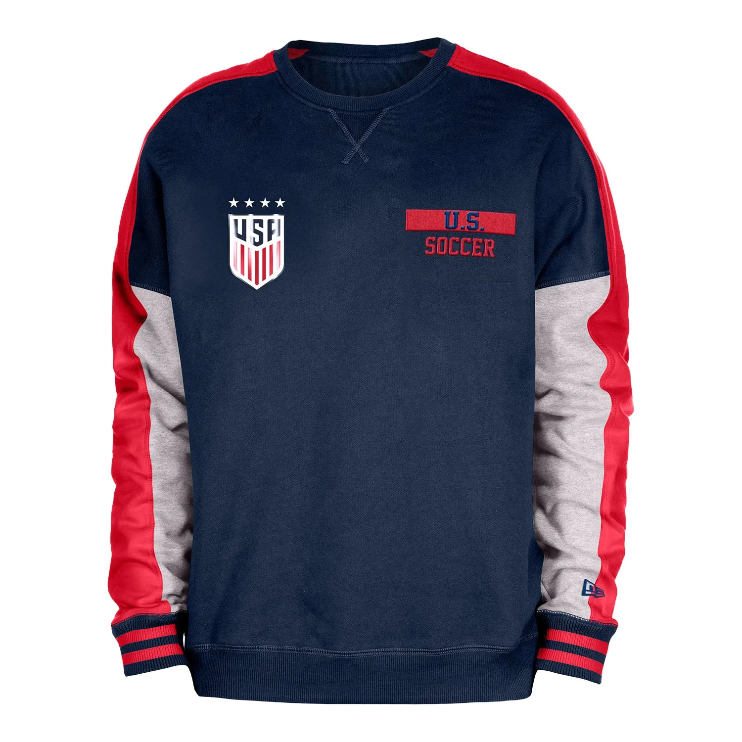 Men's New Era USWNT Navy Split Crewneck