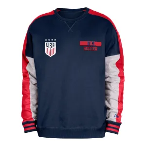 Men's New Era USWNT Navy Split Crewneck