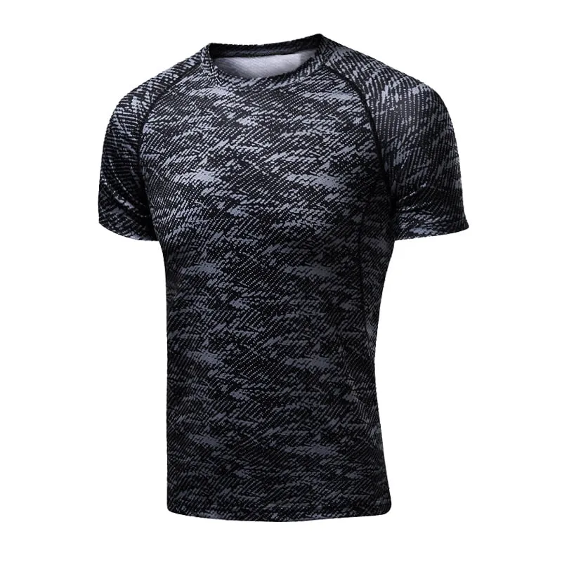 Men's Running Compression Tshirts Quick Dry Soccer Jersey Fitness Tight Sportswear Gym Sport Short Sleeve Shirt Breathable