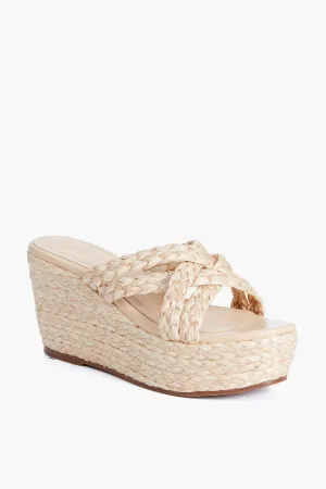 Natural Guadalupe Criss Cross Raffia Sandals