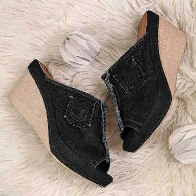 New Arrival 2020 Women's Sandals Women Summer Fashion Leisure Fish Mouth Sandals Thick Bottom Slippers Wedges Shoes Women