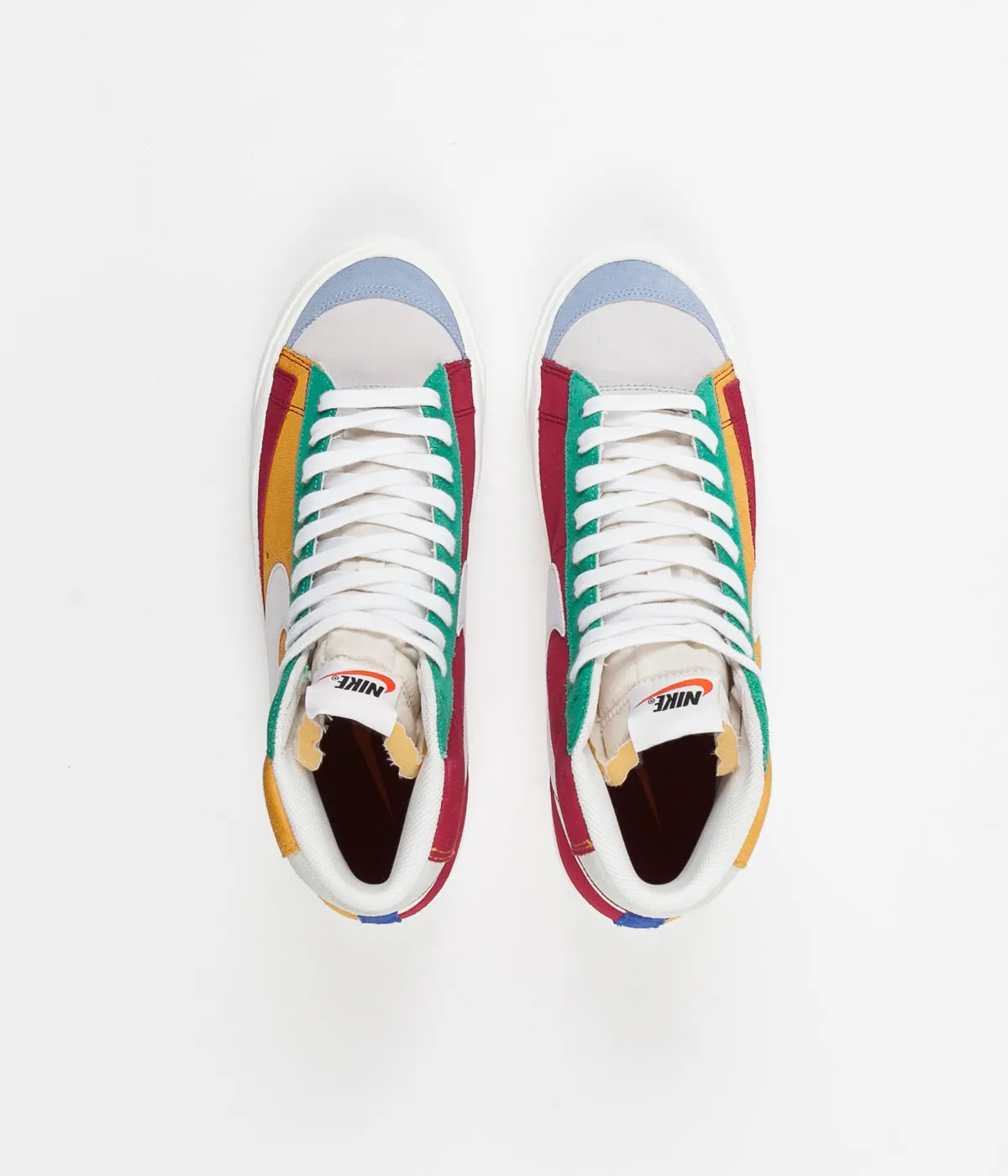 Nike Blazer Mid '77 Vintage Suede Shoes - Noble Red / Kinetic Green - Jade Aura