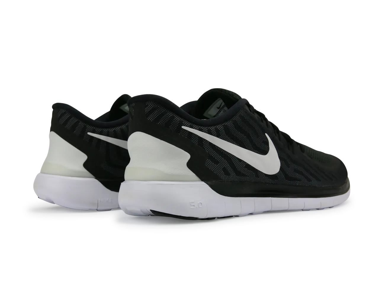 Nike Men's Free 5.0 Running Shoes Black/White/Dark Grey