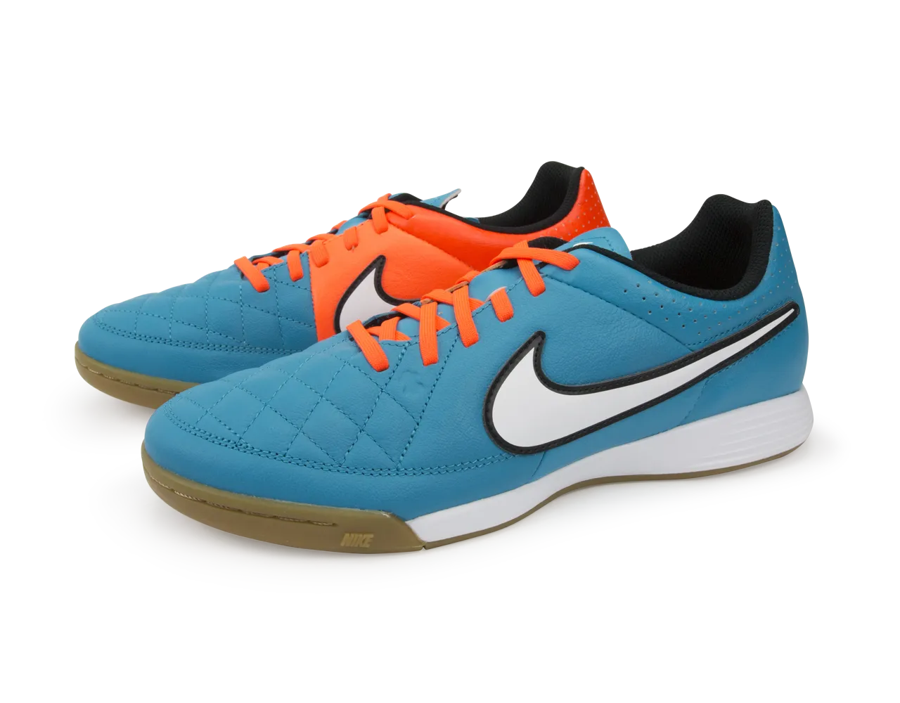 Nike Men's Tiempo Genio Leather Indoor Soccer Shoes Neo Turquoise/White/Hyper Crimson